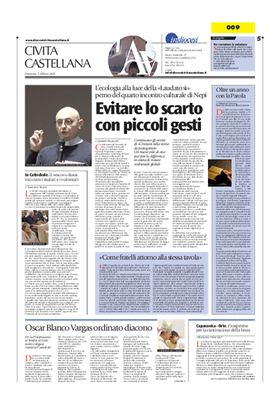 Avvenire - pagina diocesana del 09/02/2020